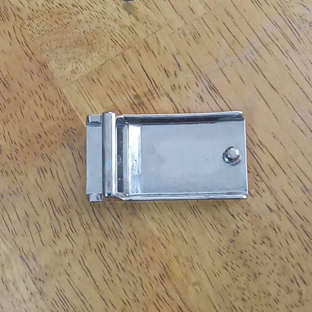 Harley-Davidson Silver and Black Rectangular Logo Belt Buckle - Picture 2 of 8